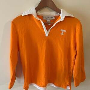 Vintage Collegiate Collection Tennessee Volunteers Orange Long Sleeve Rugby Polo